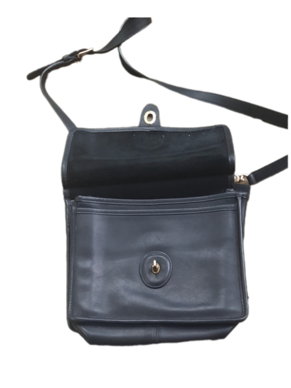 Coach Wilis Vintage Black leather station Bag crossbody 9927 - Picture 2 of 5
